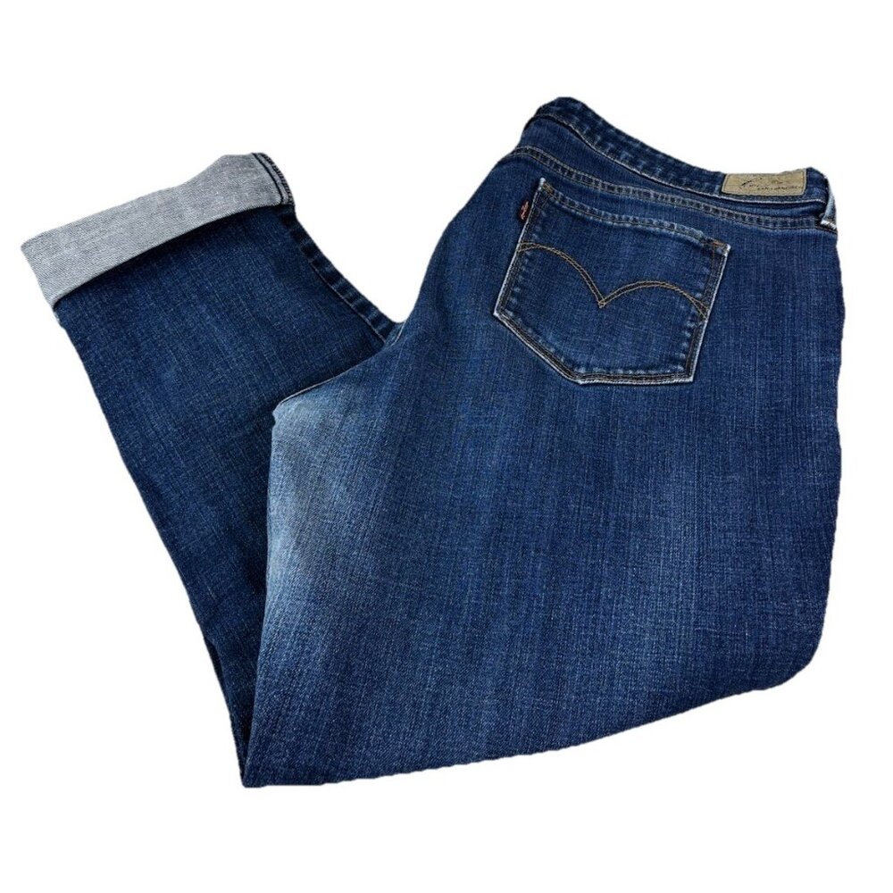 Levi's Demi Curve Sz 20W (Actual 38x22.5) Cuffed Skinny Stretch Jeans EUC